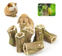 6Pcs Organic Papaya Wood Chew Sticks, Natural Teeth Toys and Boredom Breaker for Rabbit, Hamster, Guinea Pig, Chinchilla, Gerbil, Rat Healthy Chews Teeth Grinding Treats, Squirrel Molar Snack