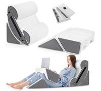 6pcs Orthopedic Bed Wedge Pillow Set for Sleeping, Post Surgery Foam for Body, Back and Leg Pain Relief Comfortable & Adjustable Support Pillows-Anti Snoring, Heartburn, Acid Reflux & GERD Sleeping