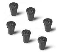 6PCS Outdooor Walking Stick Caps Black Hiking Trekking Poles Rubber Alpenstock Head for Camping Montain End Tip Foot Trekking Poles 4cm