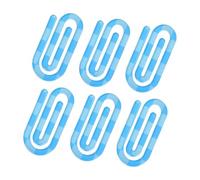 6Pcs Oversized Acrylic Paper Clip Bookmarks, Page Marker, Blue