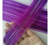 6PCS/PACK Clip in Colored Hair Extensions Mixed Silver Tinsels Synthetic Rainbow Hairpiece Holiday Party Highlights