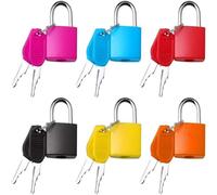 6PCS Padlock Set, Colour-Coded Travel Combination Locks, Luggage Security Locks, Multi-Purpose Padlock Set for Luggage, Gym, Locker, Laptop Bag