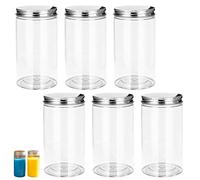 6PCS Paint Storage Containers, 0.11 Gallon/500ml Paint Kettle with Sealing Lid, Leakproof Clear Plastic Paint Pot, Reusable Transparent Paint Bucket for DIY Projects