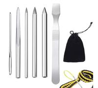 6PCS Paracord Needles Versatile Stainless Steel Paracord Needle Set Portable Paracord Stitching Splicing Weaving Set for DIY Craft Paracord Bracelets Weaving Laces Strings Clothing Decoration
