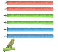6PCS Parrot Perches Stand, Bird Perch, Birdcage Scrub Stand Natural Wood Perches Grinding Nail, BirdCage Toy Accessories for Parrot Budgies Parakeet Cockatiels Conure Lovebird Cage Paw Grinding 20cm