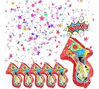 6pcs Party Inflatable Toy Poppers Confetti, Birthday Multicolor Star Dots Love Hearts - Wedding, New Year Birthday Party Supplies Birthday Decoration