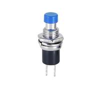 6PCS PBS-110 7MM Momentary Push Button Switch Press The Reset ON OFF Normally Open(Blue 6PCS)