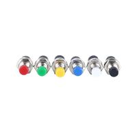 6PCS PBS-110 7MM Momentary Push Button Switch Press The Reset ON OFF Normally Open(Mixed color 6PCS)