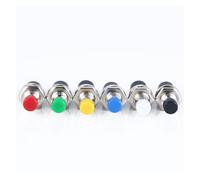 6PCS PBS-110 7MM Momentary Push Button Switch Press The Reset Switch Momentary ON OFF Push Button Micro Switch Normally Open(Mixed color 6PCS)