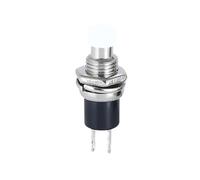 6PCS PBS-110 7MM Momentary Push Button Switch Press The Reset Switch Momentary ON OFF Push Button Micro Switch Normally Open(White 6PCS)