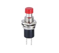 6PCS PBS-110 7MM Momentary Push Button Switch Press The Reset Switch Momentary ON OFF Push Button Micro Switch Normally Open(Red 6PCS)