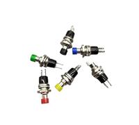 6pcs PBS-110 Momentary Push Button Switch NO/NC 7mm Red Yellow Green Blue Black(WHITE,Normal Close)