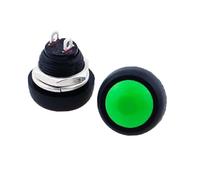 6Pcs PBS-33b 2Pin 12mm 12V 1A Waterproof momentary Push button Switch since the reset Non-locking(Green 6pcs)