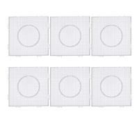 6Pcs Pegboard, 5.7x5.7 Inch Plastic Fuse Beads Kit, 2.6 mm Bead Melting Craft Kit for Kids