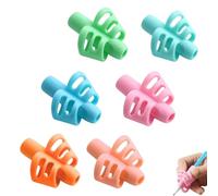 6pcs Pencil Grips, Handwriting Aid Grip Pencil Holders for Children Posture Correction Ergonomic Soft Pen Grips Preschool Homeschooling Supplies Corrector Writing Tool for Kids Children Adults