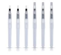 6pcs Pencil Style Envelope Moistener, Letter Sealer Envelope & Stamp Moisteners with Nylon Brush Head Envelope Licker Tool Mailing Moistener Wetter Roller for Office Classroom(Clear)