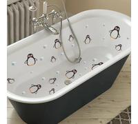 6Pcs Penguin Animals Bathtub Toilet Stickers Decals,Fish Bird Flower Leaf Waterproof Bathtub Lid Tank Seat Decals Cistern Self-Adhesive Bathroom Wall Sticker