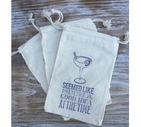 6PCS Personalized Hangover Recovery Kit Drawstring Bags,20 pcs Bachelorette Favor Bag, Survival Kit Bags, Hangover Kit Favor Bag, Wine themed, Seemed like a good idea at the time