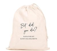 6PCS Personalized Hangover Recovery Kit Drawstring Bags,20 pcs But Did You Die Kit, Hangover Kits, Bachelorette Party, Wedding Thank You Favours, Hen Party Favours, Morning After Kits Bag