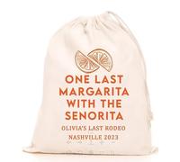 6PCS Personalized Hangover Recovery Kit Drawstring Bags,20 PCS One Last Margarita with The Senorita Bachelorette Hangover Kits - Bachelorette Party Bags - Party Favor - Final Fiesta -