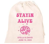 6PCS Personalized Hangover Recovery Kit Drawstring Bags,20 pcs Stayin Alive Hangover Recovery Kit - Bachelorette Party Favor Bag - Bachelorette Party Girls Oh Shit Over Night Bag - Stayin