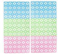 6pcs Pet Cage Floor Mats Plastic Heart Grid Pads for Small Animals