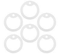 6Pcs Pet Collar Accessories - Silicone Id Tag Case with Noise Reduction and Glow in The Dark for Dogs Cat Soundless Puppy Kitten Pet ID Tag (Round)