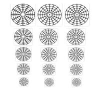 6Pcs PET Detailed Drawing Templates Hollow Out Design Sketch Stencil for Bullets Journal Craft Decorations PET Art Drawing Templates