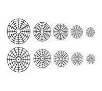 6Pcs PET Detailed Drawing Templates Hollow Out Design Sketch Stencil for Bullets Journal Craft Decorations PET Art Drawing Templates