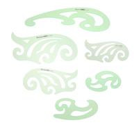 6pcs Pet Hollow Drawing Template Ruler for Artists and Architects