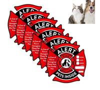 6Pcs Pet Inside Sticker, Pet Alert Safety Fire Rescue Sticker, in Case of Emergencys Static Cling Window Decals, Save Our Cat and Dogs in A Fire, NO Adhesive, Removable, UV Fade Resistant, Markable