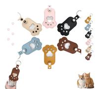 6PCS Pet Memorial Keychain,Dog Paws Keepsake Photo Holder,Leather Dog Cat Paw Keychain,Cat Paw Shaped Keychains,Cats Paws Shaped Keychains,Pet Memorial Gift Keyring,Dogs Lover Gift
