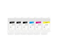 6pcs PFI-102 Empty Ink Cartridges Compatible For Canon IPF500 IPF510 | IPF600 IPF605 IPF610 IPF650 IPF655 IPF700 IPF750 IPF755, Chip Included, Refillable Design, 130ML/Cartridge