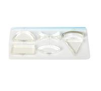 6Pcs Physics Optics Experiment Set Triangular Semicircular Concave Biconvex Rectangle Light Lens Class Teaching Acrylic Optics Educational Instruments