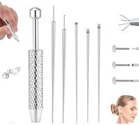6PCS Piercing Tool Kit, Piercing Ball Grabber and Opener Set,Piercing Tongs for Changing Jewelry, Piercings Accessories for Ears Nose Lip Navel, 16G/18G Compatible