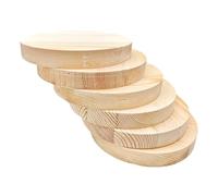 6PCS Pine Circle Plaque, 12x1.5cm Blank Unfinished Round Wooden Circles Plaques for Craft Projects, Engraving, Wood Burning, Painting