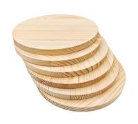 6PCS Pine Circle Plaque, 15x1cm Blank Unfinished Round Wooden Circles Plaques for Craft Projects, Engraving, Wood Burning, Painting
