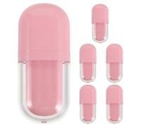 6pcs Pink 3ml Oval Plastic Lip Gloss Container Tube with Wand | Leak-proof, Portable, High Transparency Design, Travel-friendly Refillable Kit for On-the-go Makeup Use