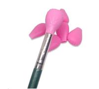 6Pcs Pink Eye Shadow Brush Covers,Soft Silicone Dust Proof Makeup Brush Covers Silicone Cover for Makeup Brush Organizer Eyeshadow Set Protector Sets,Makeup Brushes Tool Accessories