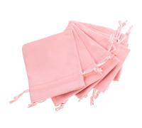 6pcs Pink Flannel Drawstring Pouch Bag for Jewelry and Earrings | Soft-touch Festive Gift Wrap, Secure Closure for Wedding Favors, Party Use and New Year Treats