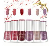 6PCS Pink Nail Polish Set - Quick Dry, Long Lasting, Holographic Nail Varnish - No UV Needed, Perfect for DIY Nails at Home, Ideal for Teenage Girls (Pink Beauty)