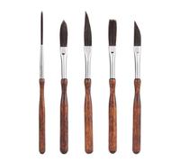 6pcs Pinstriping Brush, High-Performance Pinstriping Paint Brush Set with Knife-Shaped Flat-Tipped Sword-Shaped Long Cat-Tongue & Liner Brushes for Fine Lines & Decorative Painting