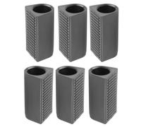 6pcs Plastic Anti Tip Wheelchair Bushing, Rear Wheel Stabilizer Sleeve | Black Textured Replacement Set, Easy Installation for Mobility Chairs, Indoor and Rainy Weather Use