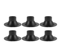 6pcs Plastic Audio Speaker Tweeter Horn 95mm Screw Mount 34-core Black | High-frequency Treble Projection, Compact Build for Home Theater and Live Events, Threaded Interface