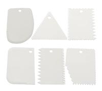 6pcs Plastic Clay Scraper Set Scraping Handle Carved Soft Clay Sculpture Knife Industrial Clay Scraper Sculpture Tool Pottery Tools, Blue(White)