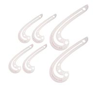 6pcs Plastic Flexible French Curve Ruler for Sewing Pattern Making | Calibrated Marks, Portable Drafting Tool, Accurate Curves for Tailor Shops and Classroom Instruction