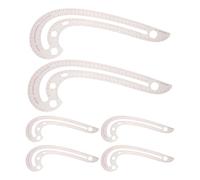 6pcs Plastic French Curve Ruler for DIY Sewing Design Pattern Making | Flexible Template, Reusable Plastic Tool, Accurate Curve Measuring, Home Drafting and Comic Projects