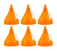 6pcs Plastic Funnel for Gasoline Diesel Motorbike Engine Oil Filling | Spill Reduction Design, Wide Mouth, Simple Handling, Suitable for Garage Maintenance, Mechanics and DIY Car Enthusiasts