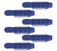 6pcs Plastic Hair Rollers Blue Abs Hair Root Curlers for Styling