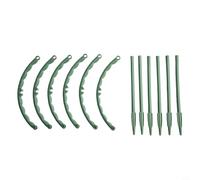 6PCS Plastic Half Round Plant Support Stakes for Ring Assembly Compatible with Potted Herbs Succulents Crab Claw Orchid